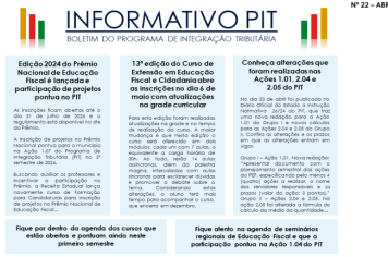 PIT (Programa de Integração Tributária) - Informativo PIT nº 22 - Abril/2024