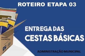 Roteiro de entrega de cestas básicas no interior 