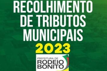 Está aberto o calendário para pagamento dos tributos municipais em Rodeio Bonito