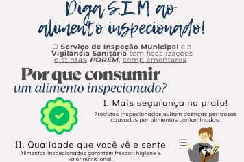DIGA SIM AO ALIMENTO INSPECIONADO