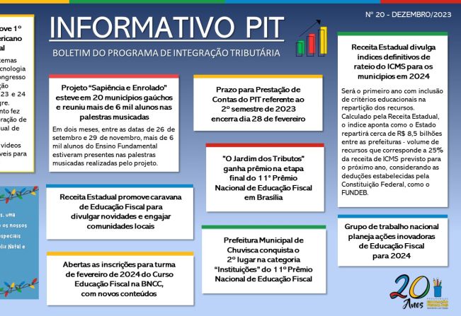 INFORMATIVO PIT - Nº 20 - DEZEMBRO/2023