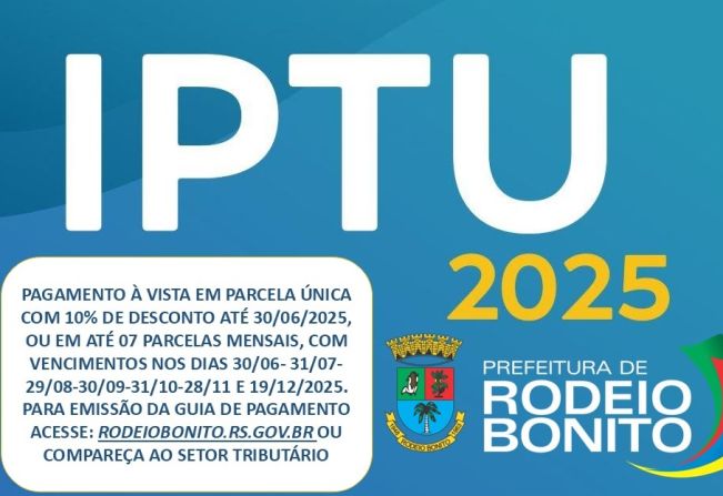 ATENÇÃO: Guias para o pagamento do IPTU já estão disponíveis