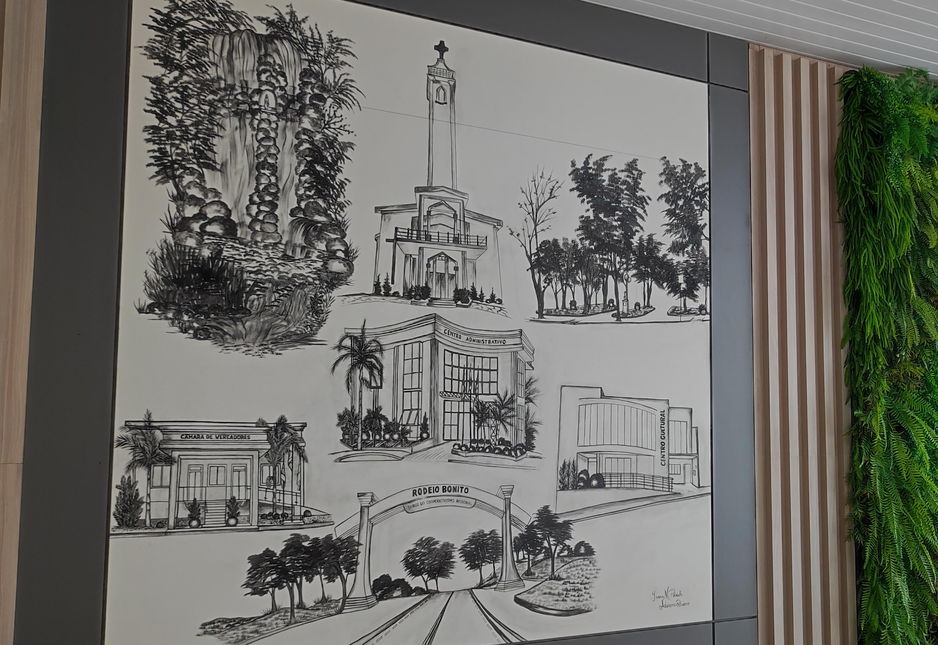 Pinturas artísticas embelezam pontos públicos de Rodeio Bonito