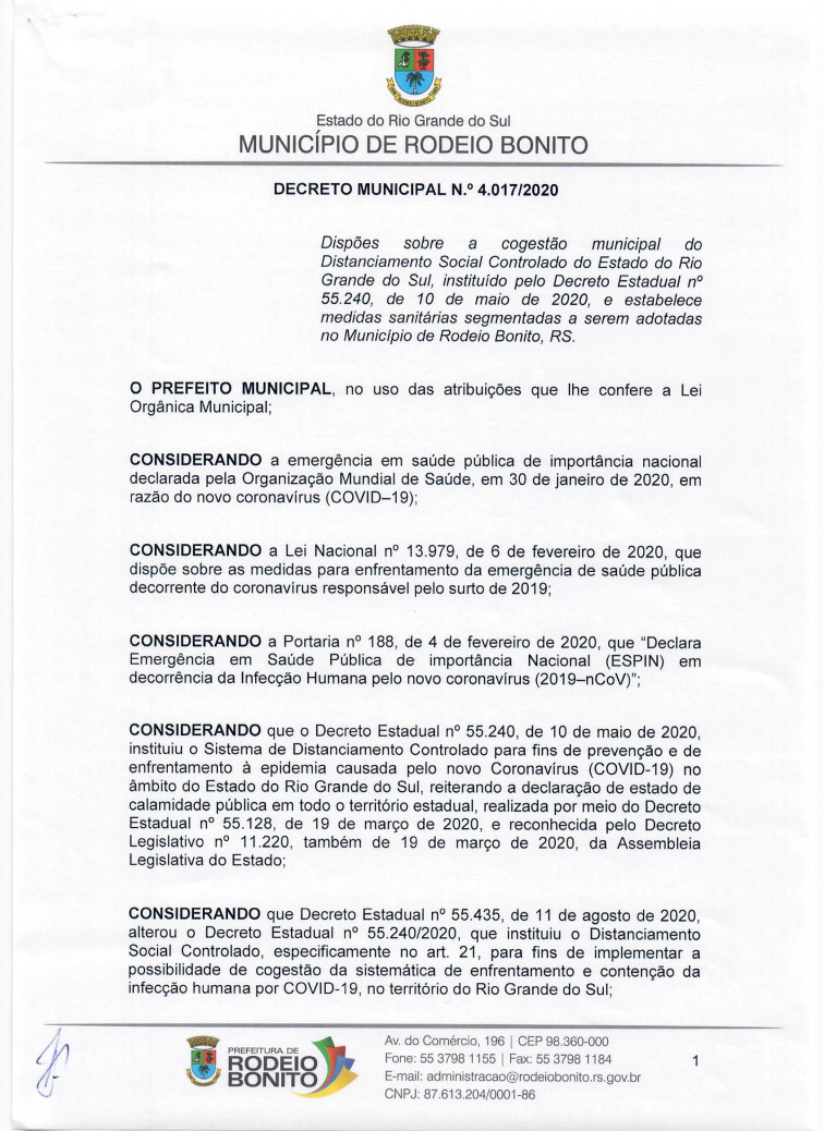 MUNICÍPIO ESTABELECE MEDIDAS SANITÁRIAS EM COGESTÃO MUNICIPAL