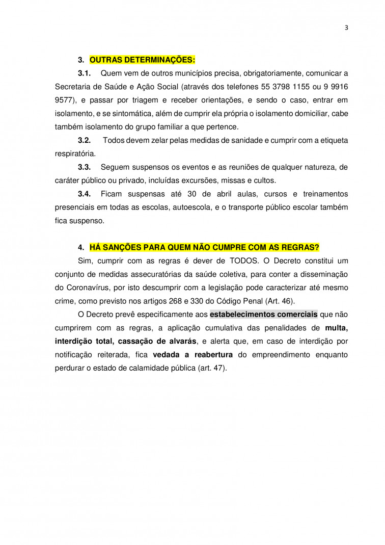 RESUMO DECRETO MUNICIPAL N.º 3.956/2020
