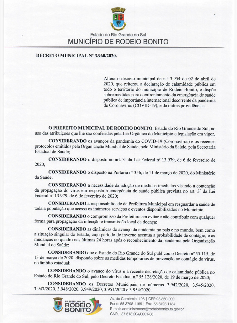 DECRETO MUNICIPAL 3.960/2020