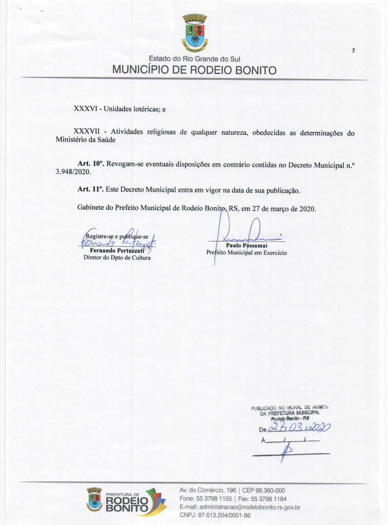 DECRETO MUNICIPAL N.º 3.950/2020 