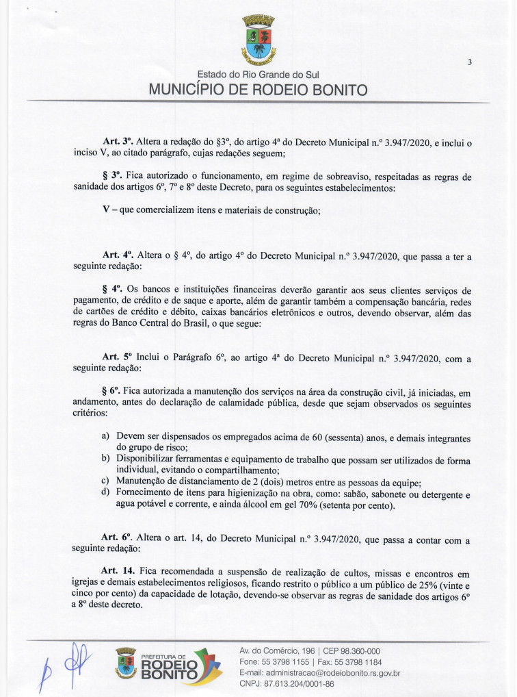 DECRETO MUNICIPAL N.º 3.950/2020 