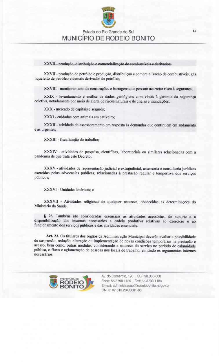 COMPILAÇÃO DE DECRETOS REFERENTES AO CORONAVÍRUS