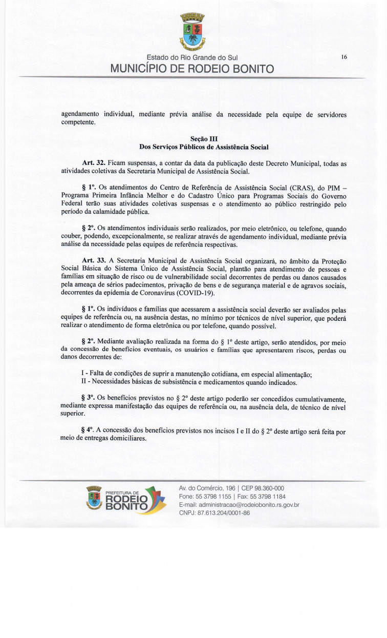 COMPILAÇÃO DE DECRETOS REFERENTES AO CORONAVÍRUS