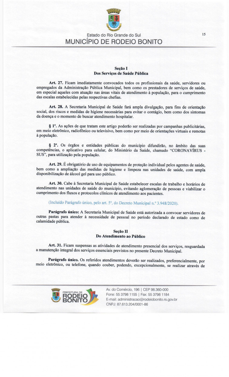 COMPILAÇÃO DE DECRETOS REFERENTES AO CORONAVÍRUS